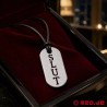 Collier SLUT en cuir avec pendentif en acier Kink Fetish Tag