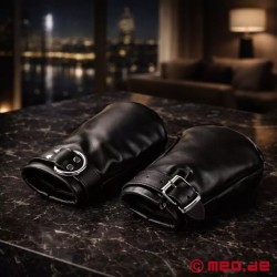 Bondage Fist Mitts en cuir vegan - Mauvais Garçon