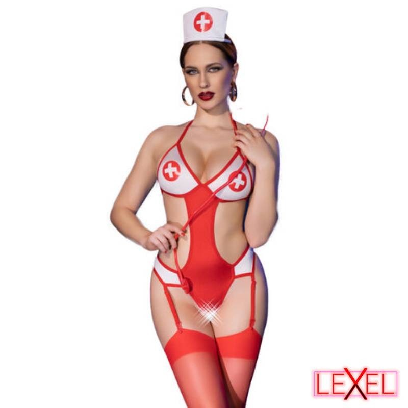Ensemble body infirmière CR4631 Chilirose