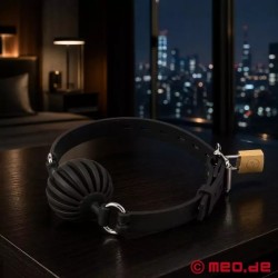 Bâillon-boule noir en silicone verrouillable GAGLOCK
