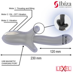 Vibrateur effet poussant et mordant Ibiza