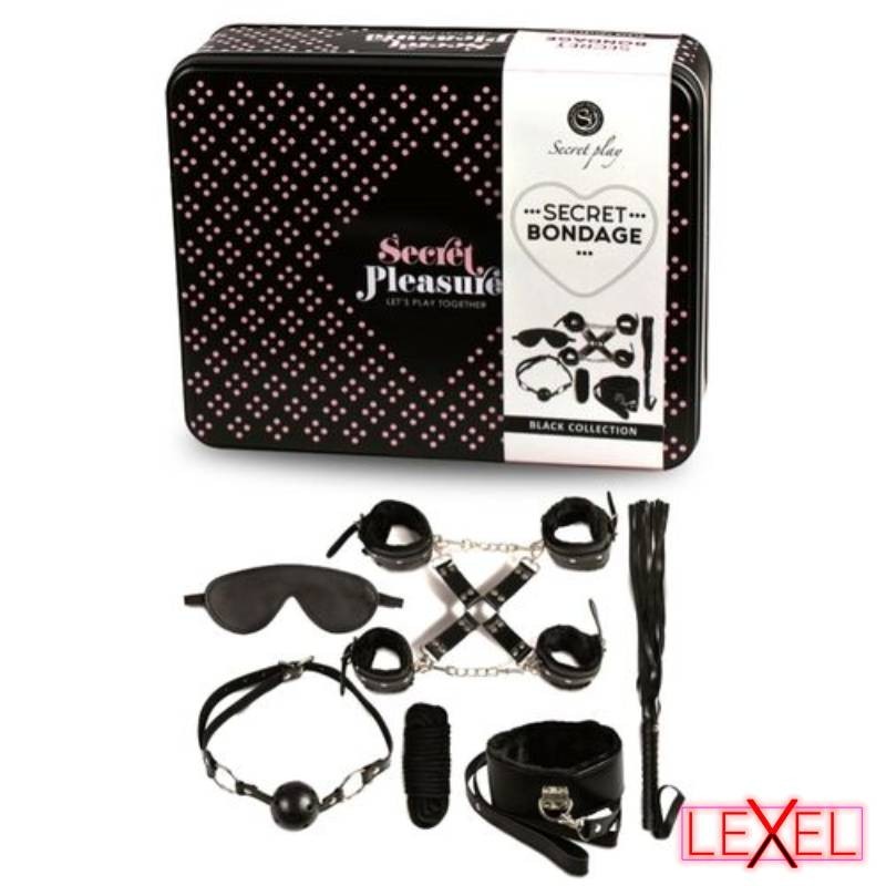 Set 8pcs noir BDSM SecretPlay