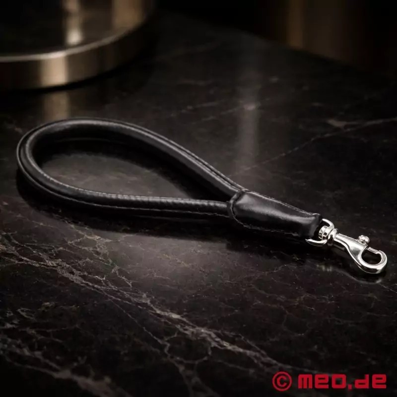 Laisse de guidage courte en cuir pour bondage