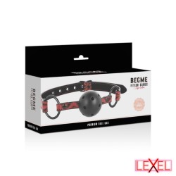 Bâillon en cuir végétalien Edition rouge Begme