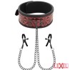 Collier Premium Doublé Edition rouge avec pinces Begme