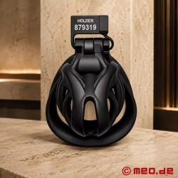 Cage de chasteté verrouillable NoPacha ObsidianGuard