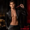 Flogger BDSM cuir noir/rouge HURTME