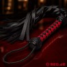 Flogger BDSM cuir noir/rouge HURTME
