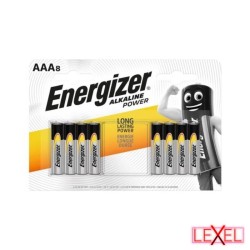 Piles Alcalines AAA LR03 x8 Power Energizer