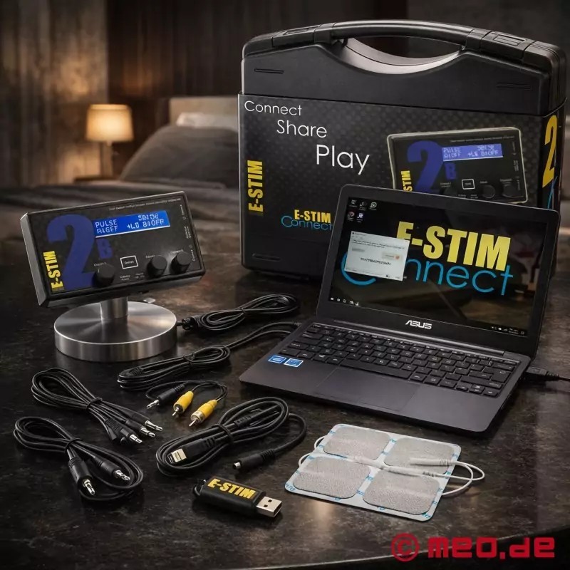 E-Stim Connect Pack™ d'E-Stim Systems - Appareil d'électrostimulation BDSM avec accessoires