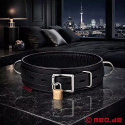Collier BDSM en cuir verrouillable Collection Black Berlin