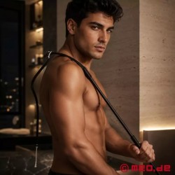 Fouet BDSM en cuir - Domination
