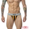 Jockstrap rayures noir orange MOB