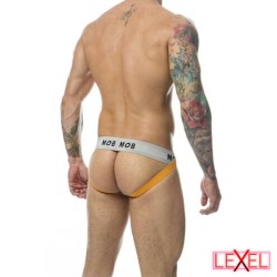 Jockstrap rayures noir orange MOB