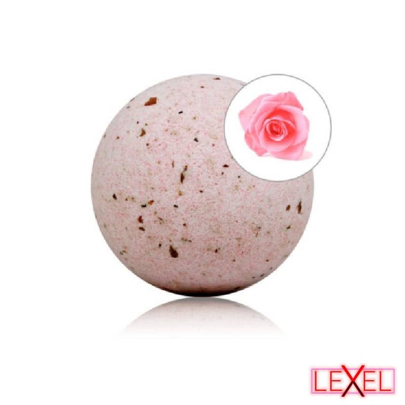 Bombe de bain rose et pétales de rose Taloka