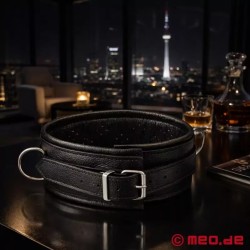 Collier BDSM en cuir à piquants