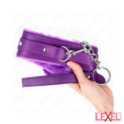 Collier violet avec laisse Kink