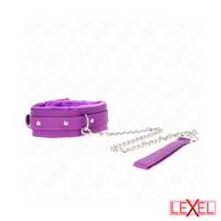 Collier violet avec laisse Kink