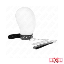 Collier noir à rivets avec laisse Kink