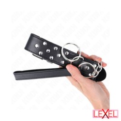 Collier noir à rivets avec laisse Kink