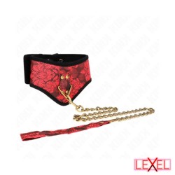 Collier Scandale avec dentelle et laisse Kink
