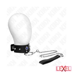 Collier avec diamant bleu et laisse kink