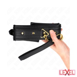 Collier cuir éponge avec laisse Kink