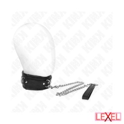 Collier lourd en cuir avec laisse Kink