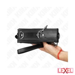 Collier lourd en cuir avec laisse Kink