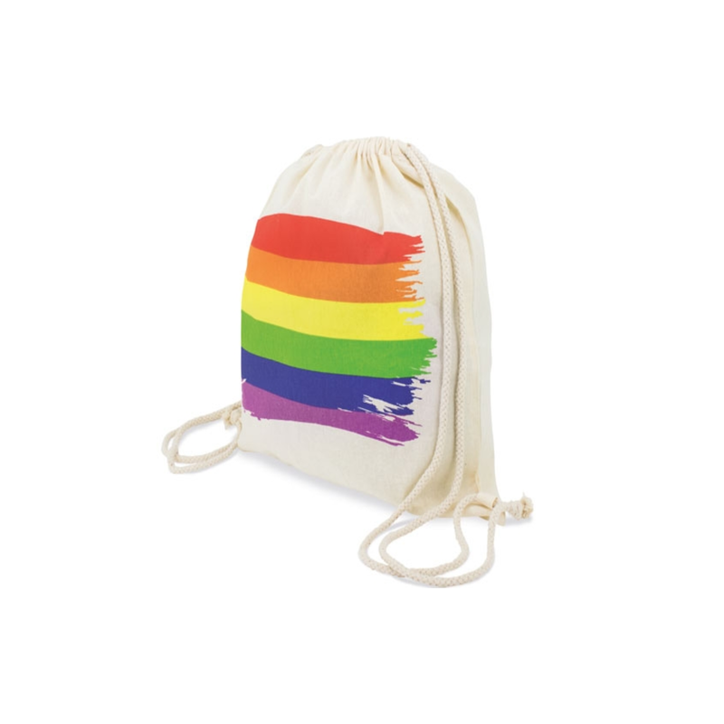 Sac à dos en coton drapeau LGBT