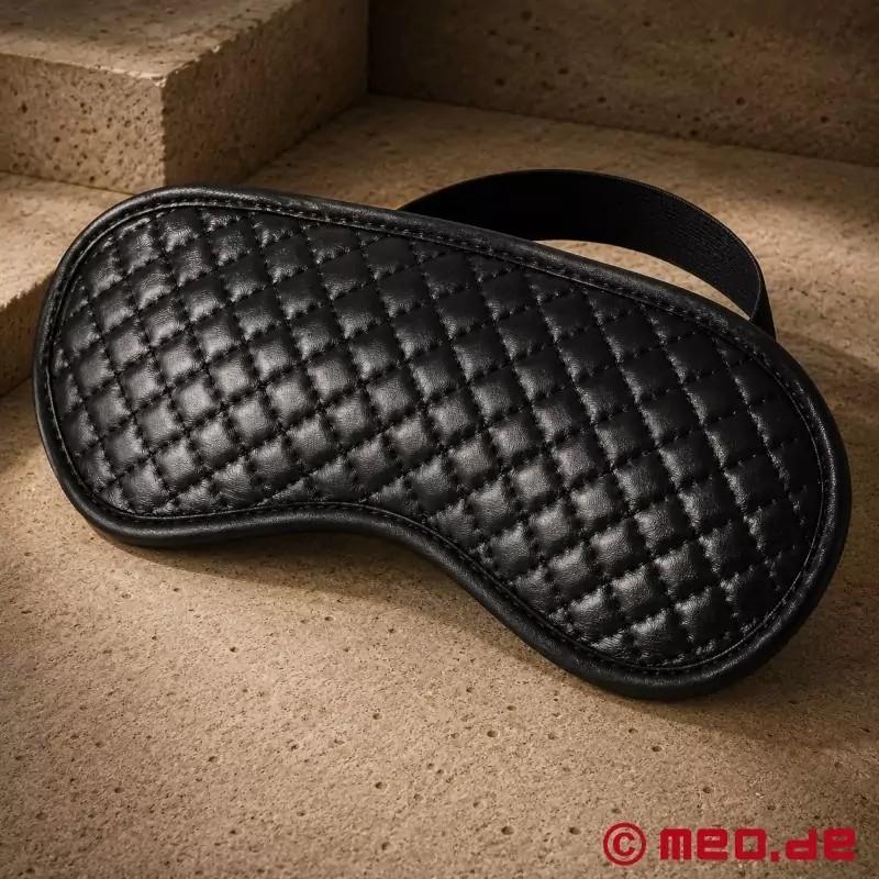 Masque pour les yeux BDSM en cuir Black Diamond