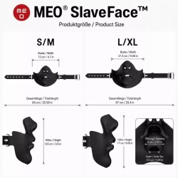 Masque facial verrouillable avec bâillon MEO SlaveFace
