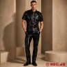MEO® NoirSkin™ Chemise à manches courtes - Chemise uniforme en vinyle effet Wet-Look