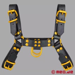 Harnais en cuir - Fetish Gear - Noir Jaune