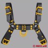 Harnais en cuir - Fetish Gear - Noir Jaune