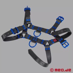 Harnais en cuir - Fetish Gear - Noir Bleu