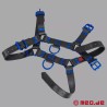 Harnais en cuir - Fetish Gear - Noir Bleu