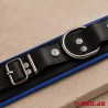 Menottes de bondage en cuir noir bleu