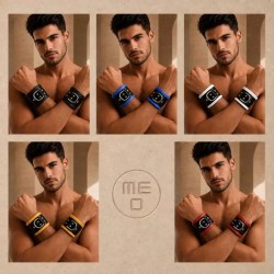 Menottes en cuir rembourrées noir