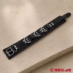 Collier de bondage en cuir noir
