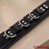 Collier de bondage en cuir noir